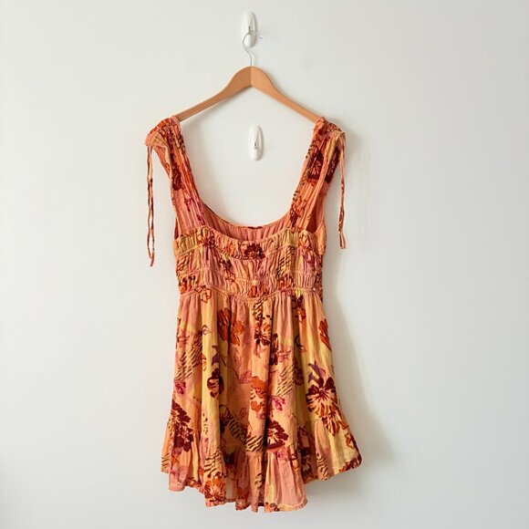 Free People Vernon Mini Dress Sunshine Combo Size Medium - Picture 7 of 9